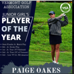 Paige Oakes - VGA 2021  Junior Girls Player of the Year